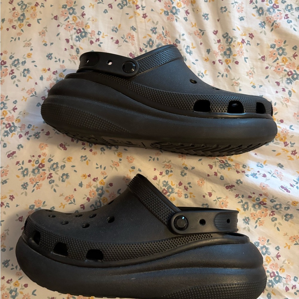 Black Platform Crocs